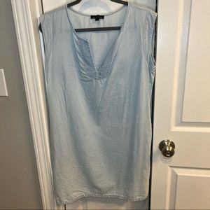 Chambray shift dress